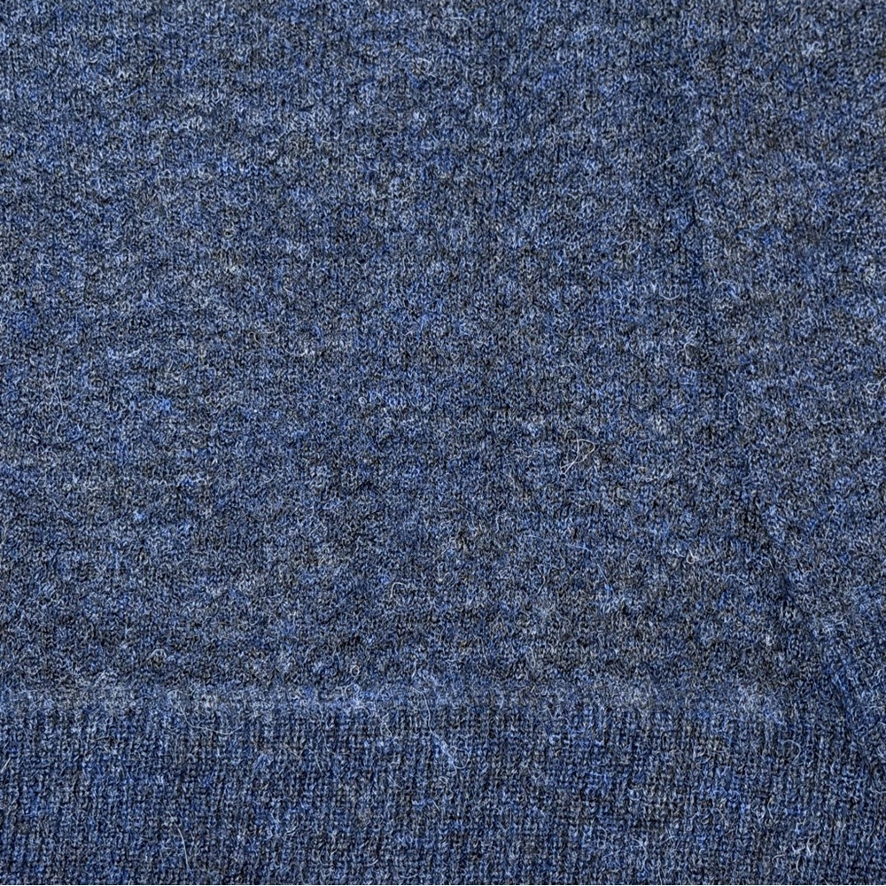 Barneys New York Baby Alpaca Sweater Navy Textured Knit Made in Peru S - Picture 6 of 6